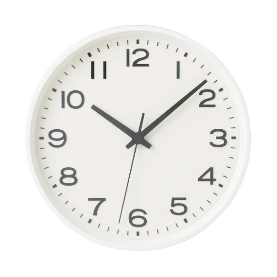 Muji Analog Wall Quarts Clock Mj-aclw2 Analog Round Large Size White