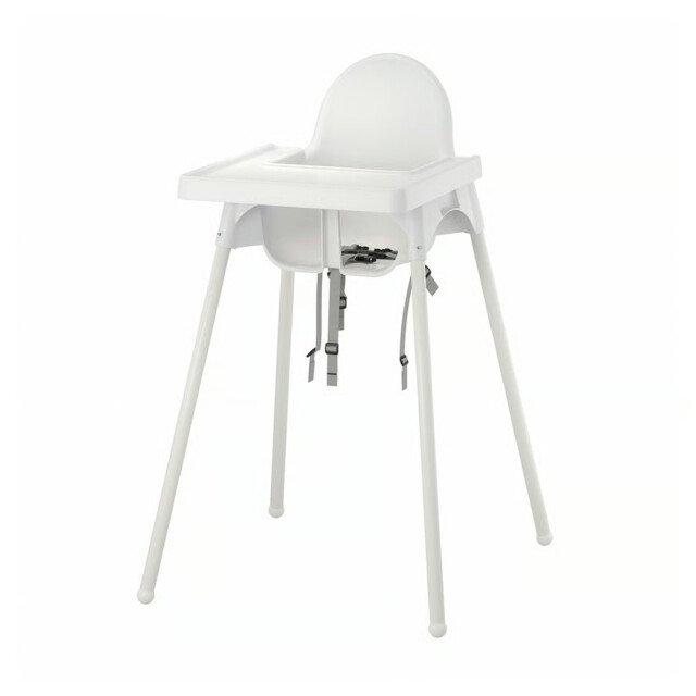 Ikea Antilop High Chair With Tray White - Easy To Take Apart And Carry