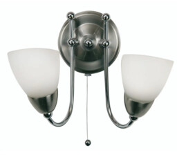Wall Light Silver Altair Chrome Oaks Lighting 8862/2 Ch