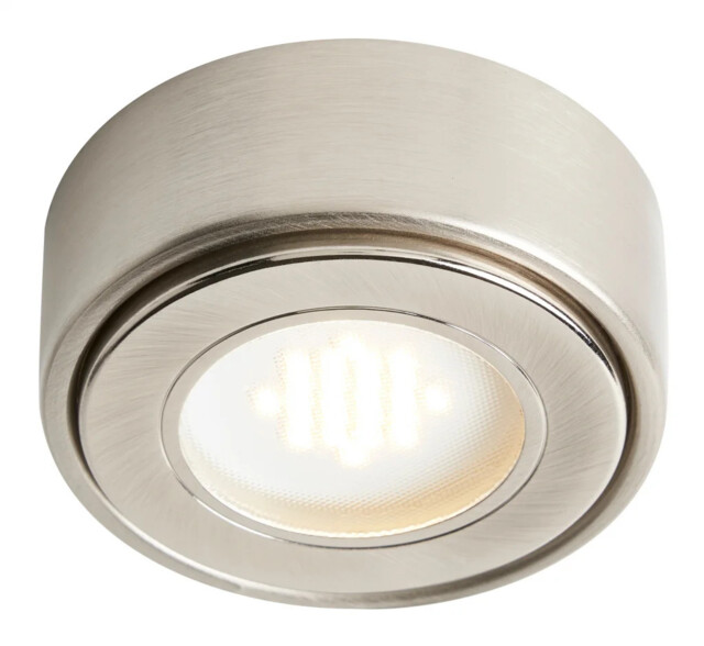 Cabinet Light Silver Laghetto 240v Led Brushed Satin Nickel Warm White