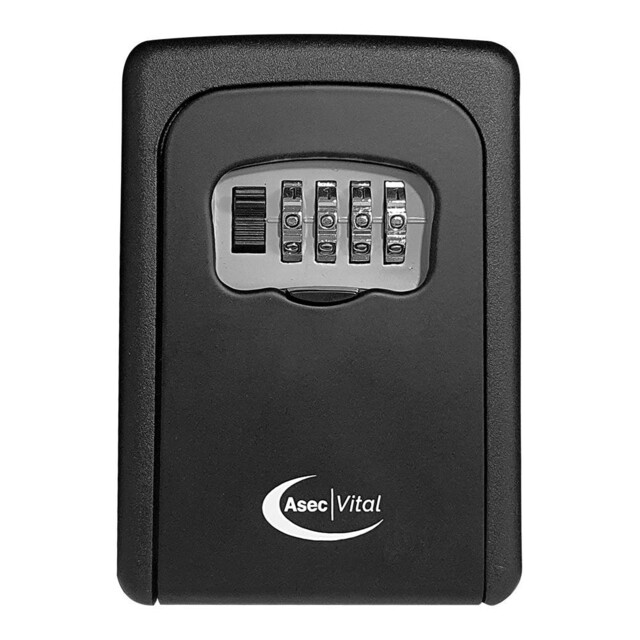 Vt10262 - Asec Vital 4 Wheel Combination Key Safe Black - Boxed