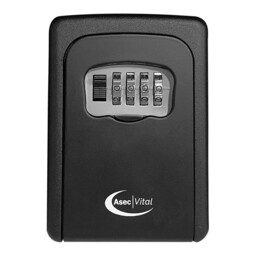 Vt10262 - Asec Vital 4 Wheel Combination Key Safe Black - Boxed