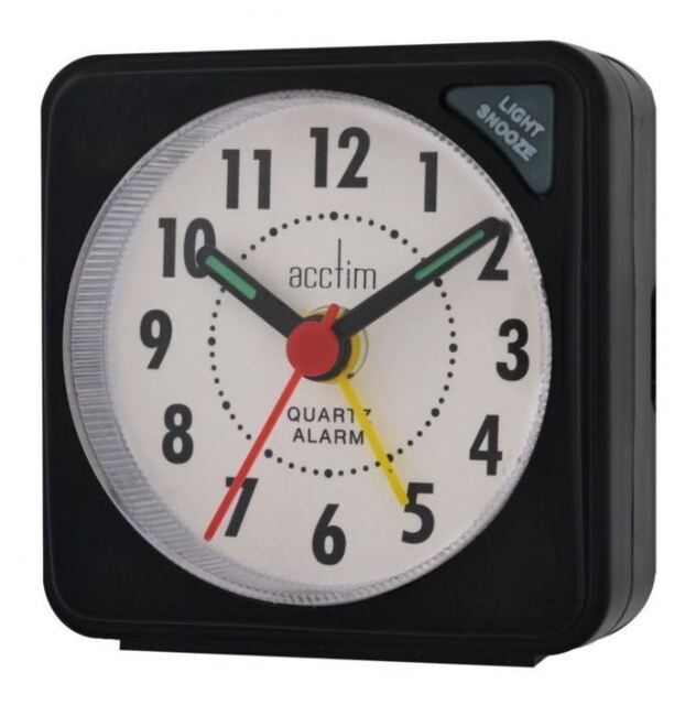 Acctim Tiny Ingot Travel Alarm Clock Crescendo Luminous Hands Light
