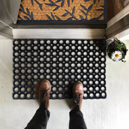 Heavy Duty Non Slip Door Mat Hollow Rubber Grass Protection 40 X 60
