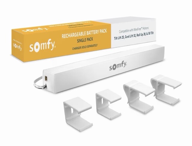 Somfy External Li-ion Battery Pack For Motorised Blinds - 2600mah