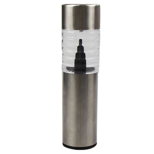 Rowan Solar Flame Post Light 17cm – Stainless Steel Garden Lantern