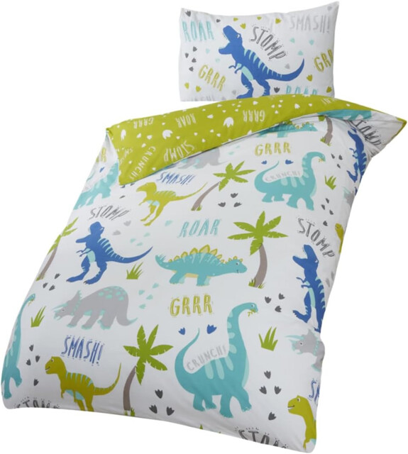 Rapport Roarsome Dinosaur Duvet Cover Set, Reversible - Toddler, For