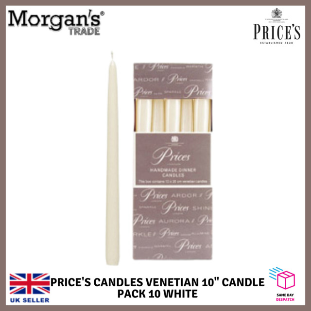 "Prices 10"" Venetian Christmas Handmade Dinner 7hr Candles Pack Of 10"