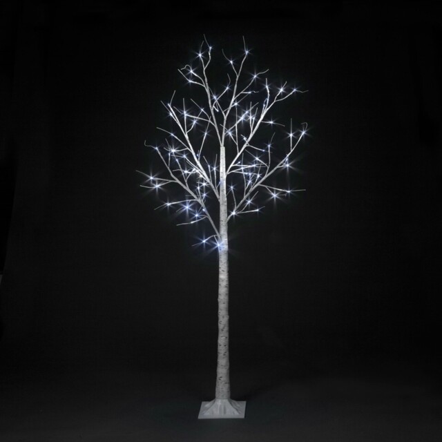 Christmas Birch Tree Ice White Led Lights 1.8m 6ft Tree Decorations