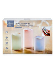 Premier- Battery Candles Colour Changing Led Remote Control