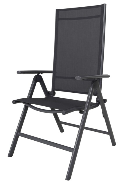Chicreat 8-way Adjustable Folding Chair, Grey, 67 X 59 X 113 Cm, Dark