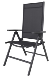 Chicreat 8-way Adjustable Folding Chair, Grey, 67 X 59 X 113 Cm, Dark