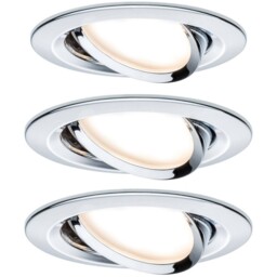 Paulmann Nova Flush Mount Light Set Led 18w Chrome Glossy 3pc