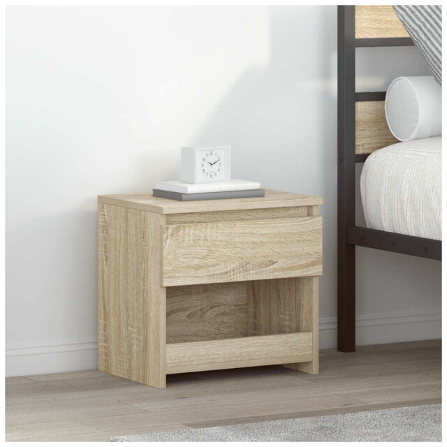 Bedside Cabinet Sonoma Oak Engineered Wood 40x30x39cm 1 Drawer