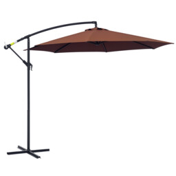 Outsunny 3(m) Garden Banana Parasol Cantilever Umbrella W/ Crank,