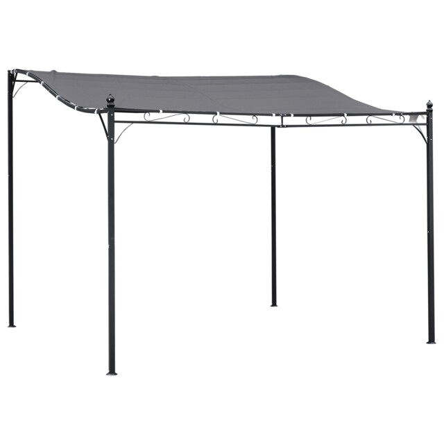 Outsunny 3m X 3m Gazebo Garden Pergola Canopy Sun Shade Shelter Soft