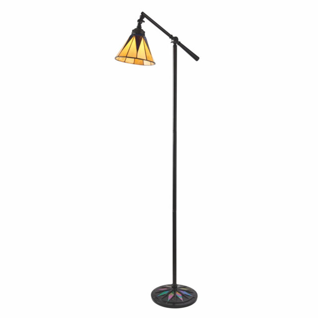 Tiffany Table Light Floor Black Dark Star Task Interiors 1900 74355