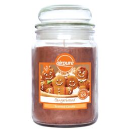 Airpure Large Jar Scented Candle Gingerbread 510g - 120 Hours Burn