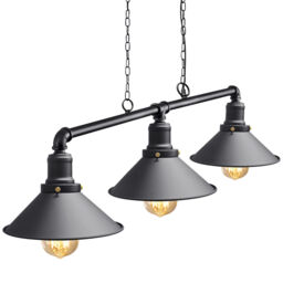 Industrial Steam Punk 3 Way Over Table Light Indoor Ceiling Hanging