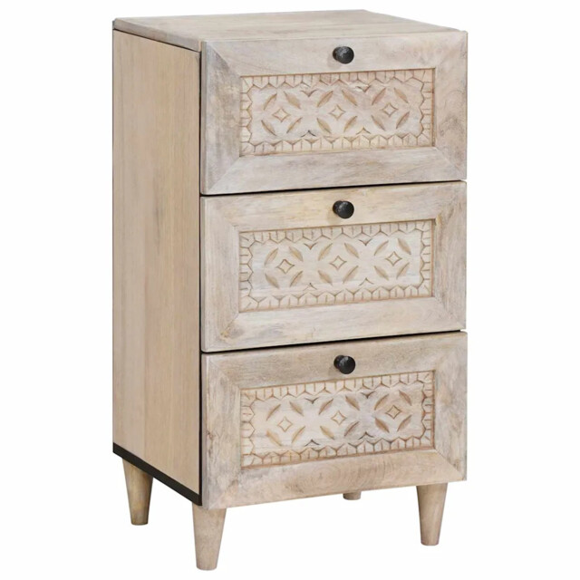 Sideboard With Drawer White 33.5 X 40 X 75 Cm Vidaxl