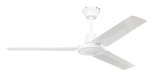 Industrial Style Ceiling Fan Without Lights Tristar Ii White Fan 122