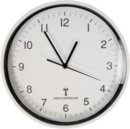 "Wall Mounted Clock 25cm 10"" Radio Controlled"