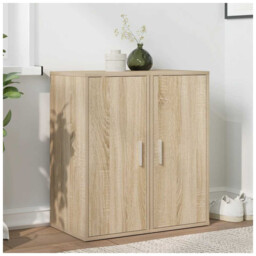 Shoe Cabinet Sonoma Oak 2-door Engineered Wood 32x35x70cm Compact