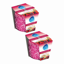 2x Scented Candle Juicy Berries Essential Oils 21 Hours Burn Time