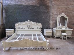 >>bedroom Set Any Size Super King Double White Black Cream French