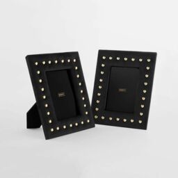 Beautify Black Velvet Photo Frames Set Of 2 9200024