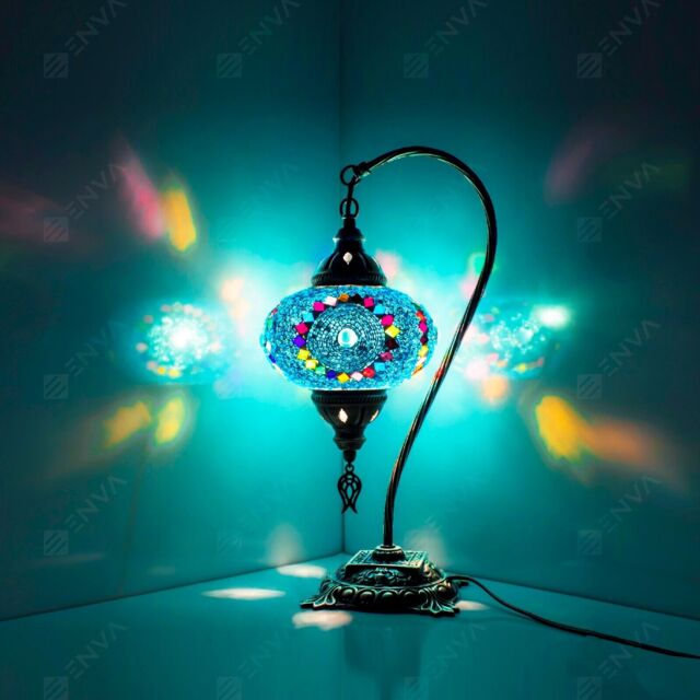 Turkish Moroccan Style Mosaic Table Bedside Tiffany Desk Lamp Light