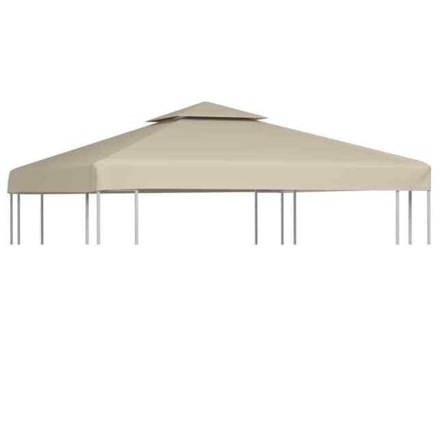 Gazebo Cover Canopy Replacement 310 / M² Beige 3 X 3 M Vidaxl