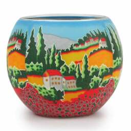 Milford Collection Poppy Fields Tealight Holder Light Glass Belg165010