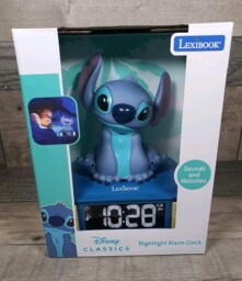 Lexibook Disney Stitch Nightlight Alarm Clock Sounds & Melodies Kids