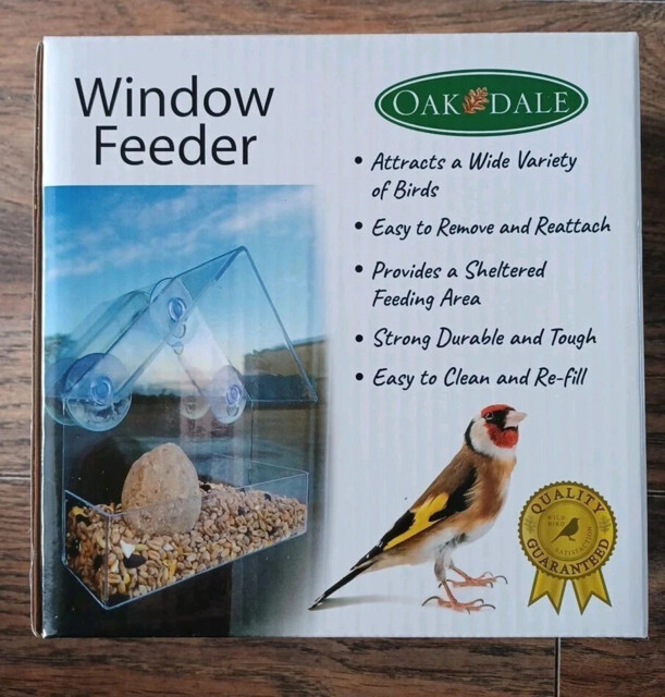 Oakdale Window Bird Feeder / Bnib Free Postage2/3 Days Via Yodel
