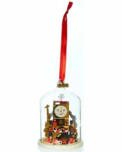 Fao Schwarz Return To Wonder Glass Cloche Clock Tower Ornament