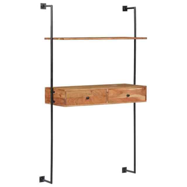 Wall Desk 90x40x170 Cm Solid Acacia Wood Vidaxl