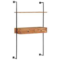 Wall Desk 90x40x170 Cm Solid Acacia Wood Vidaxl