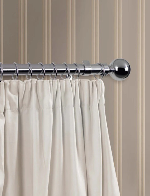 Woodside Curtain Rings Pack 6 Chrome Finish