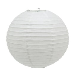 30cm White Paper Lampshade -classic Bamboo Style Ribbed Paper Lantern