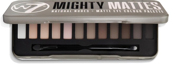 W7 Mighty Mattes Eyeshadow Palette - 12 Natural Nude Colours -