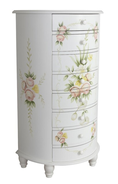 Chest Of Drawers Country Style Roses Drawers Cabinet Shabby Chic