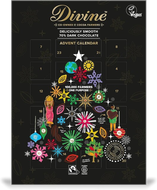 Divine 70 Percent Dark Chocolate Advent Calendar 85g