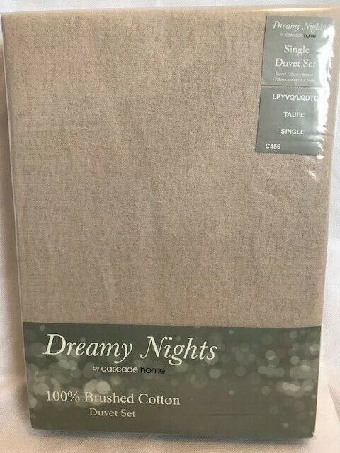 Dreamy Nights By Cascade Home 100% Brushed Cotton Single Size Duvet