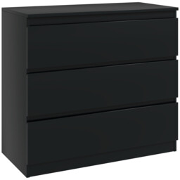 Black Chest Of Drawers 3 Drawer Storage Cabinet Bedroom Dresser Unit