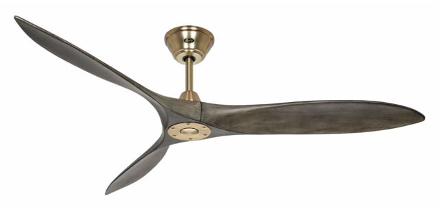 Dc Ceiling Fan With Remote Indoor Fan Eco Airscrew Brass / Grey 152 Cm