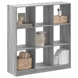 Bookcase Grey Sonoma 102x32x108 Cm Engineered Wood Vidaxl