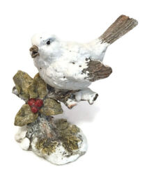 Christmas Glittery Decorative Forest Bird Branch Figurine Sculpture