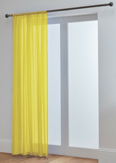 Voile Curtain Panel Lucy Slot Top Plain Curtain Top Quality Voile -