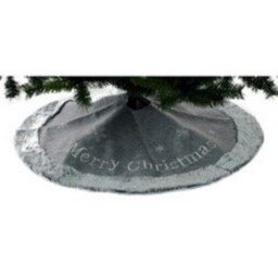 Festive 100cm Grey Fur Tree Skirt P013632